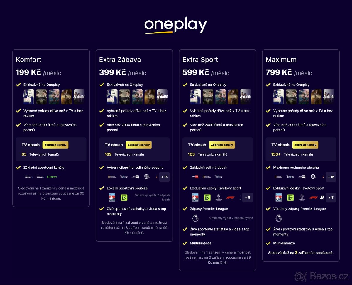 25% SLEVA ONEPLAY TV - 2