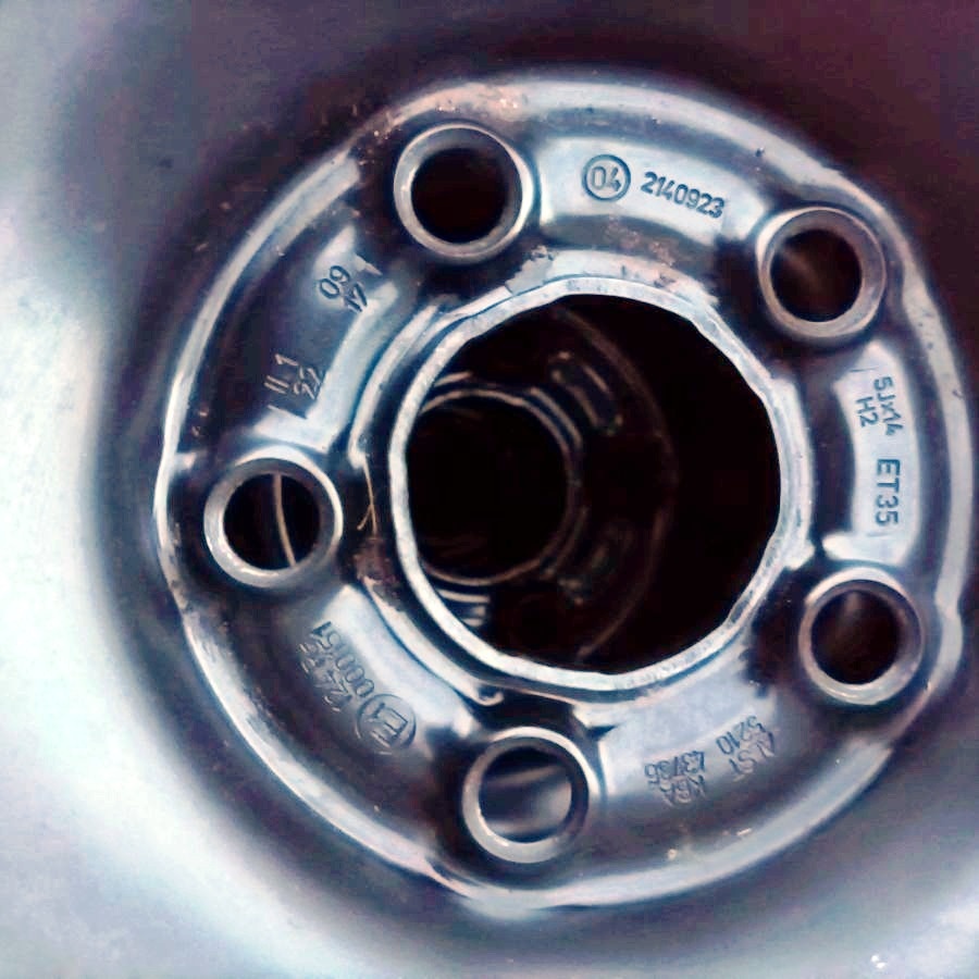 14" plechová kola – 5x100 – ŠKODA (VW, AUDI, SEAT) Disky: - 2