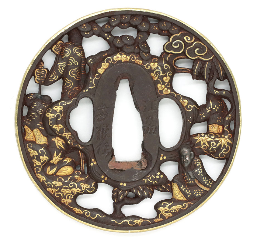 Japonská Starožitná Tsuba - Záštita Japonského Meče - 2