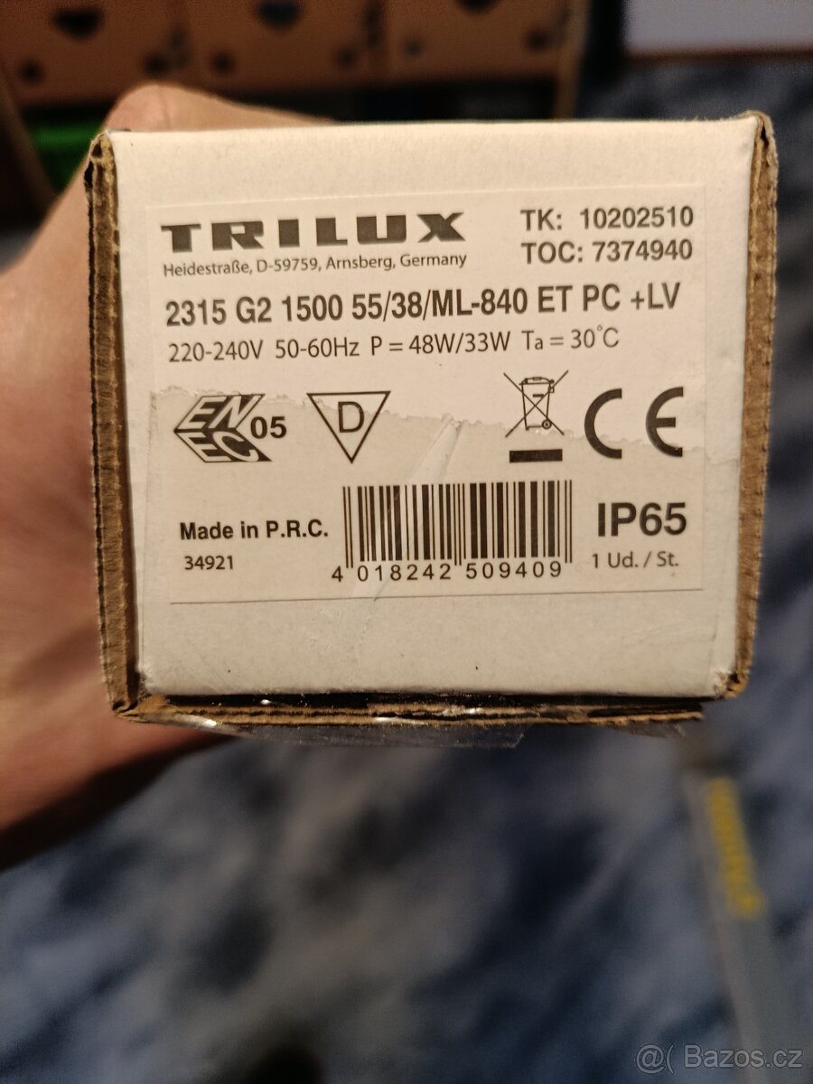 Trilux 2315 G2 1500 55/38/ML-840 ET PC+LV LED prachotěs IP65 - 2