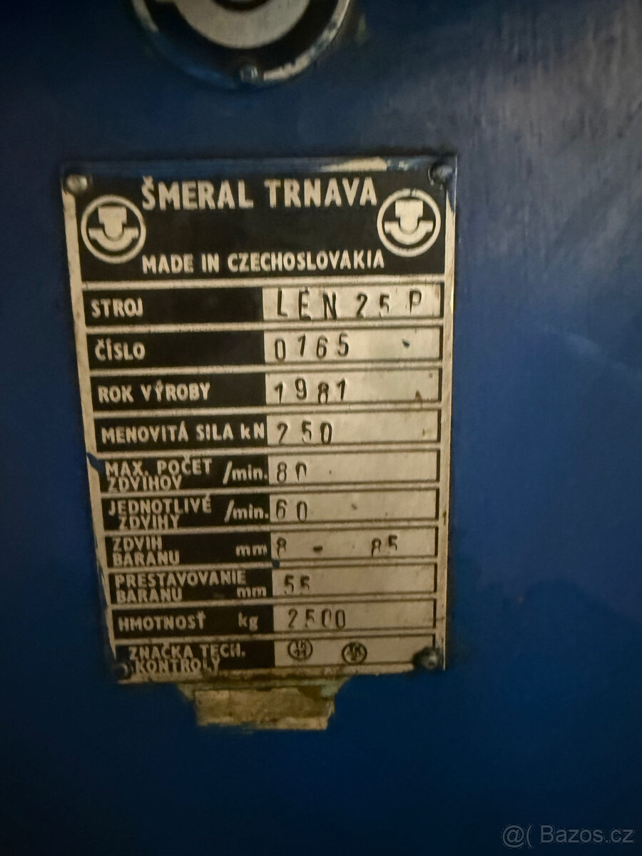 excentrický lis LEN 25 P - 2