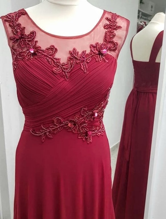 NOVÉ plesové šaty VÍNOVÉ - 2