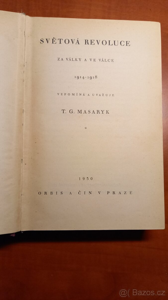 T.G. Masaryk Světová revoluce - 2