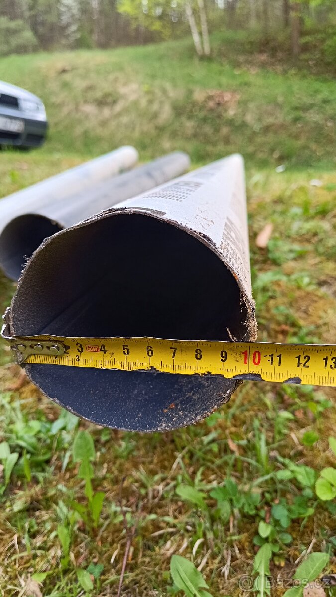 Okapy 100mm průměr - barva antracit a pozink - 2