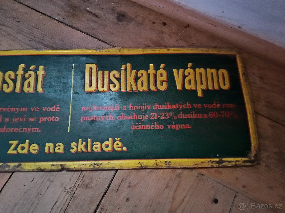 STARÁ PLECHOVÁ CEDULE - 2