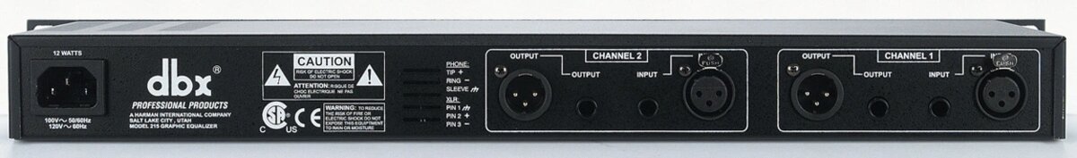 DBX 215 black - grafický equalizer 2x15 pásem - 2
