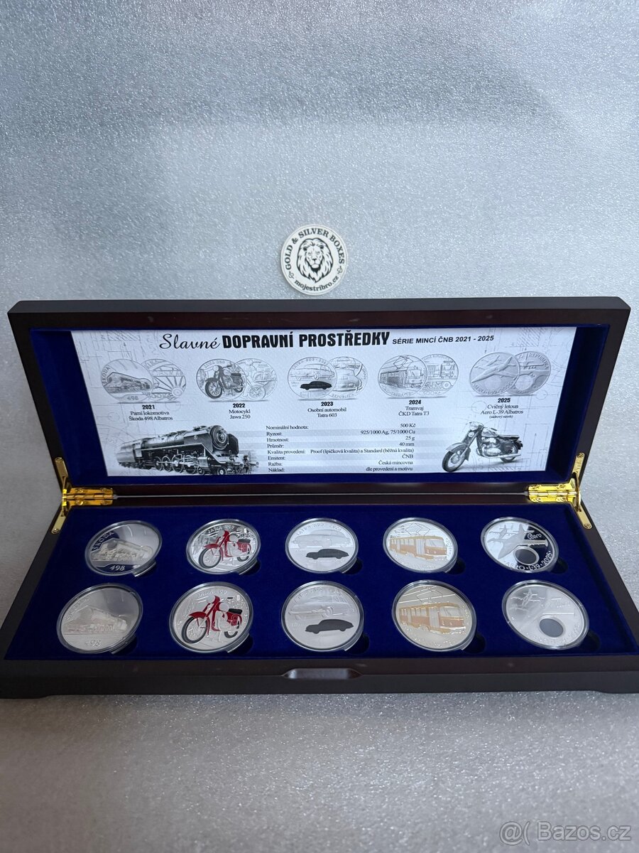Luxusní etue pro sérii Slavné dopravní prostředky ČNB - 2