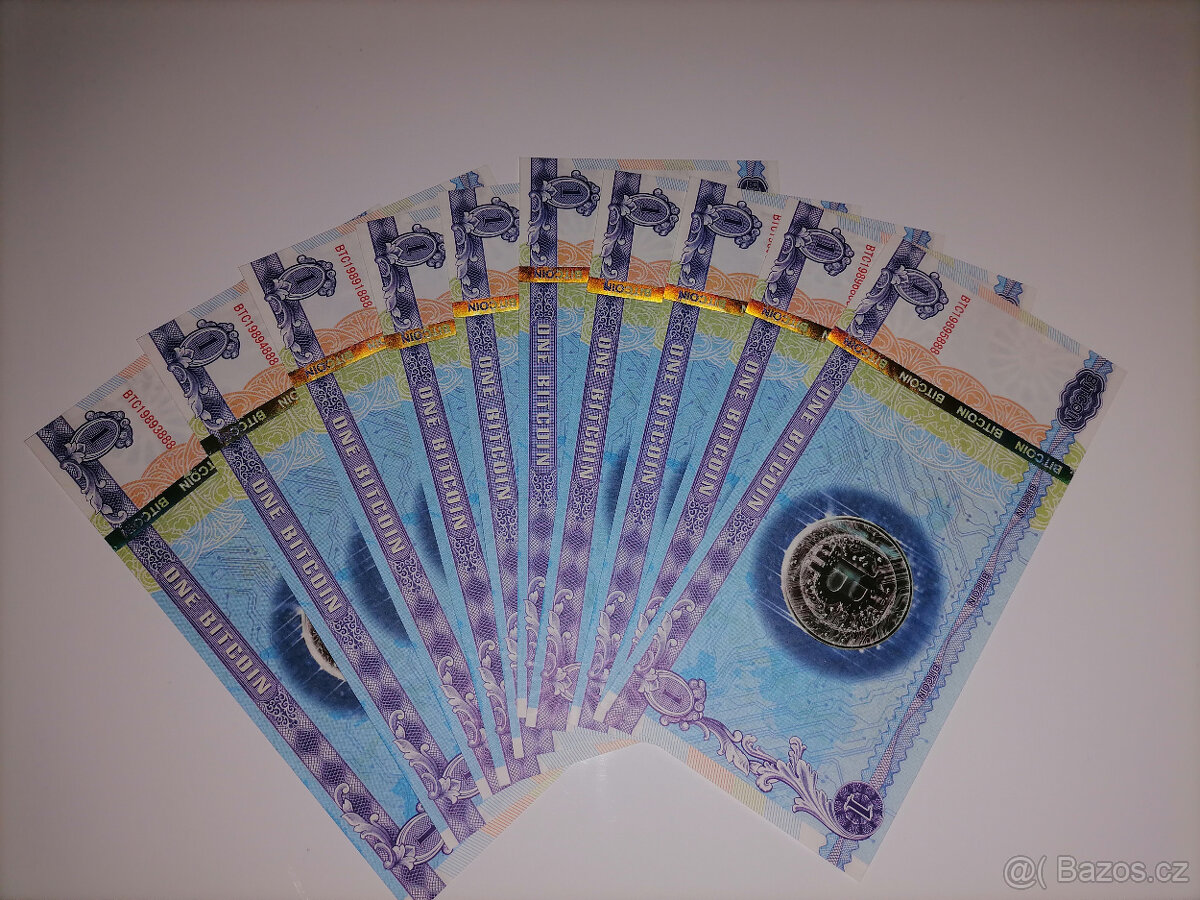 Pozlacená bankovka 24k, suvenýr, modrá bankovka - 2