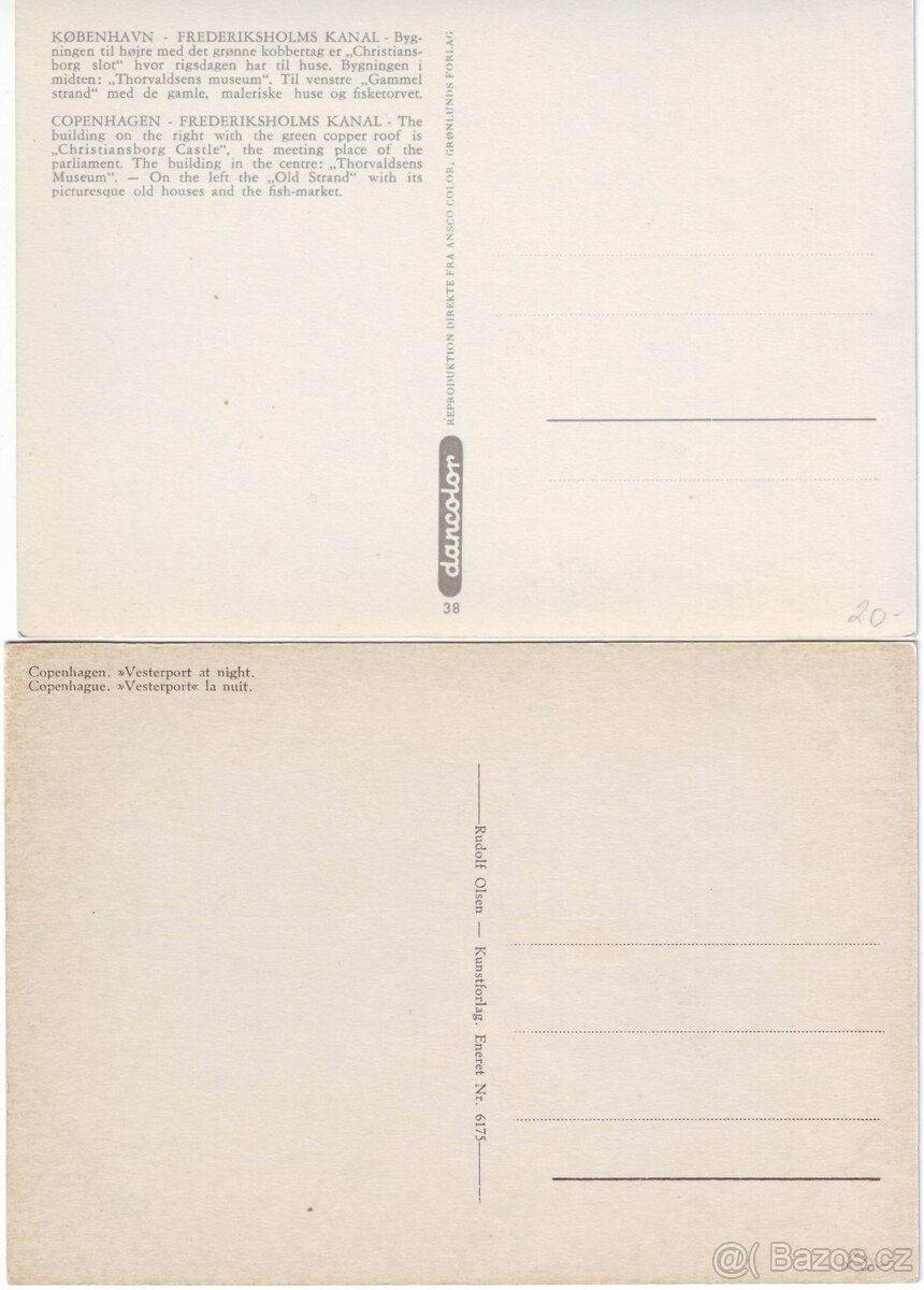 Staré pohledy - Dánsko, čisté, neprošlé poštou - 2