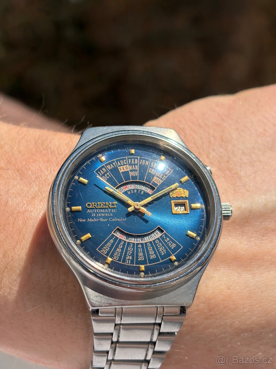 Hodinky Orient Vecny kalendar / modry ciselnik - 2