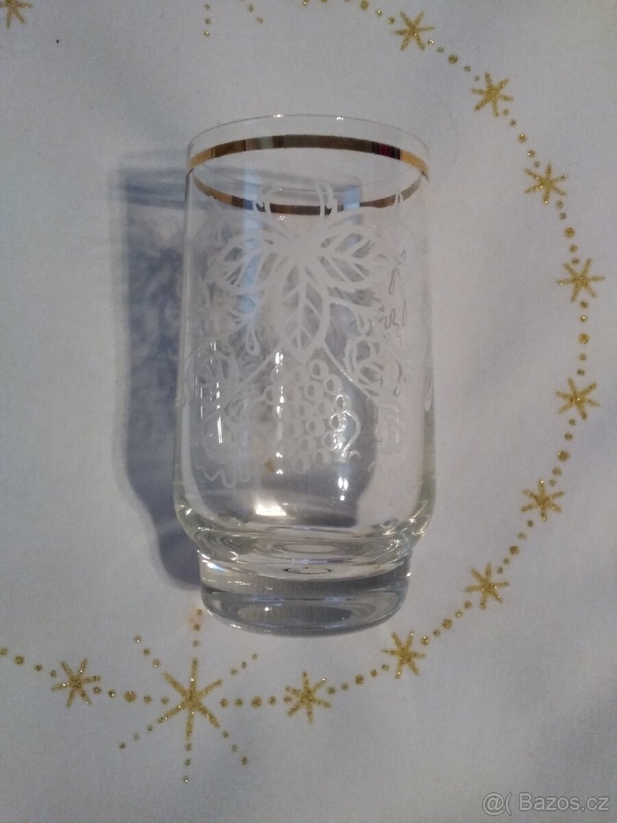 Sada skleniček, zlacený okraj - 2