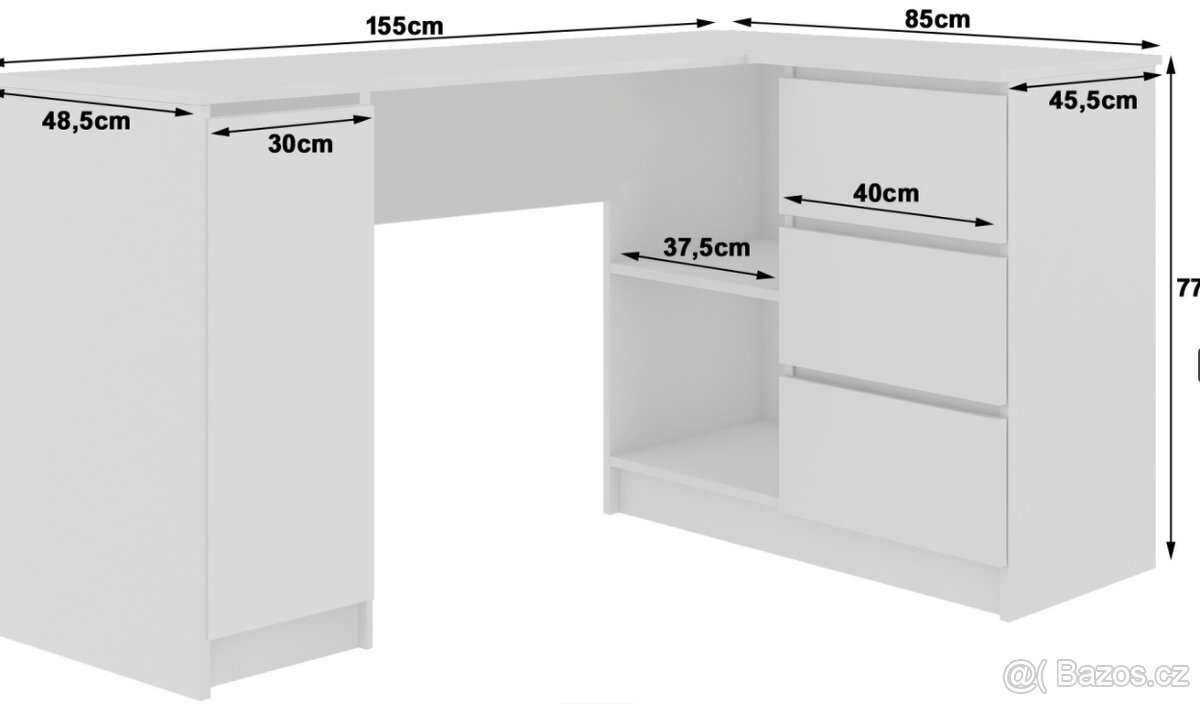 Rohový psací stůl - 2
