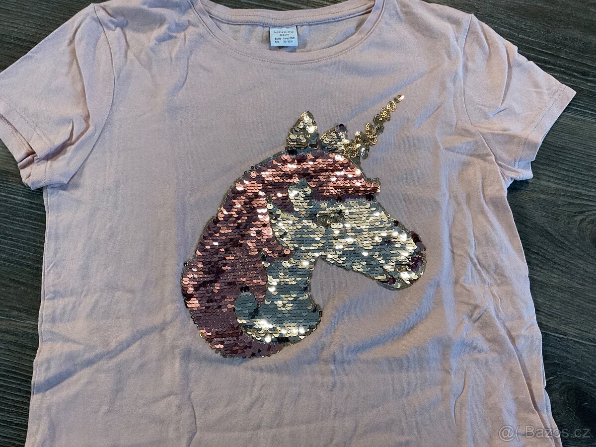 Triko s jednorožcem lindex 146/152 - 2