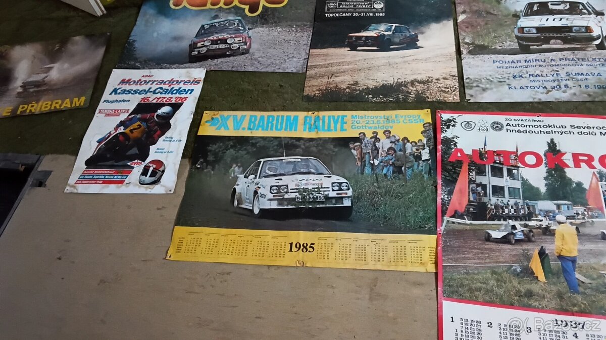 Retro plakaty auta,závody . - 2