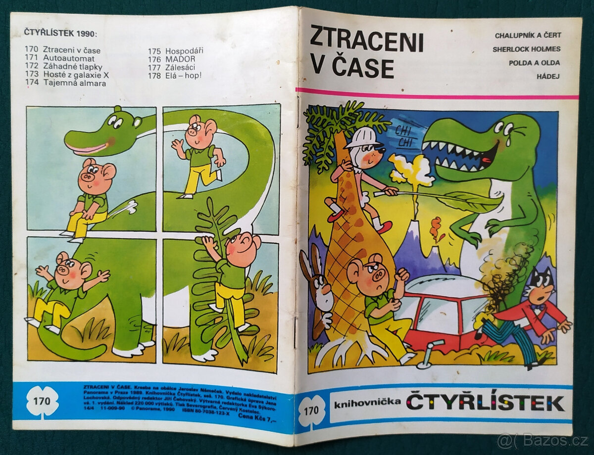 ČTYŘLÍSTEK č. 170/1990 ZTRACENI V ČASE hledaný - 2