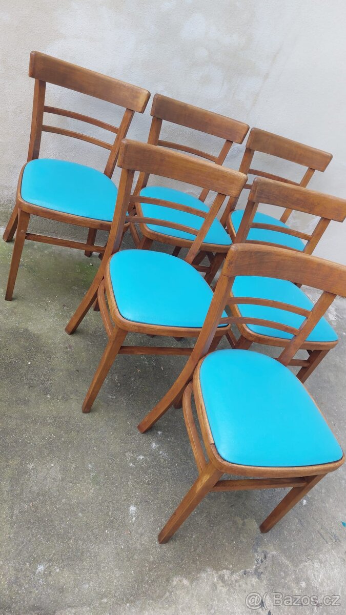 Retro židle 6 kusů (č.28) - 2