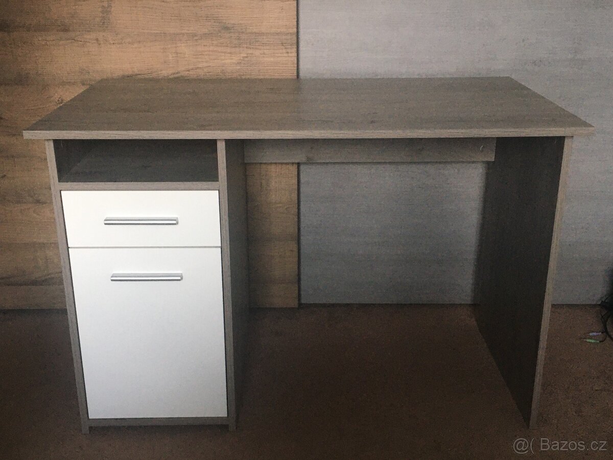 Psací stůl 60x110 bílá/beton - 2