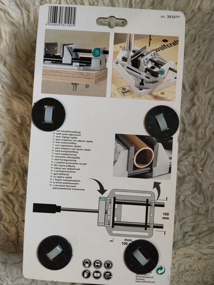 WOLFCRAFT svěrák 100mm rychloupínací, 3410000 - 2