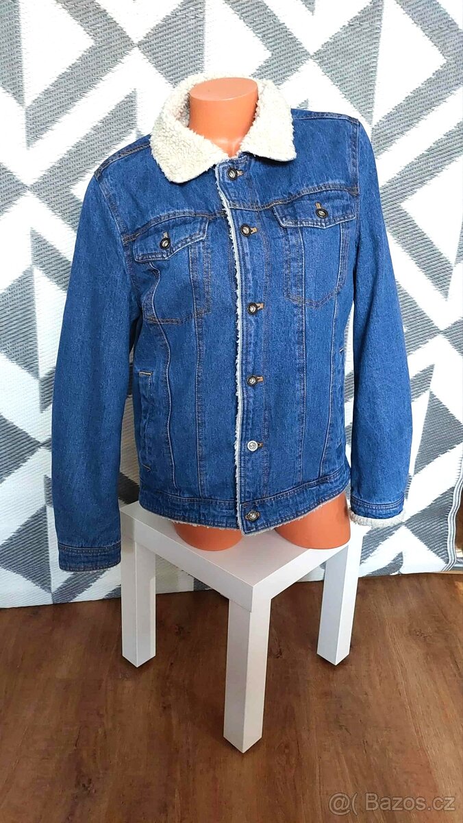 DÁMSKÁ RIFLOVÁ BUNDA - DŽÍSKA PODŠITÁ KOŽÍŠKEM-vel. M - 2