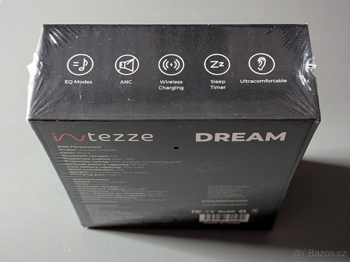 NOVÁ nerozbalená TWS sluchátka Intezze Dream - černá - 2