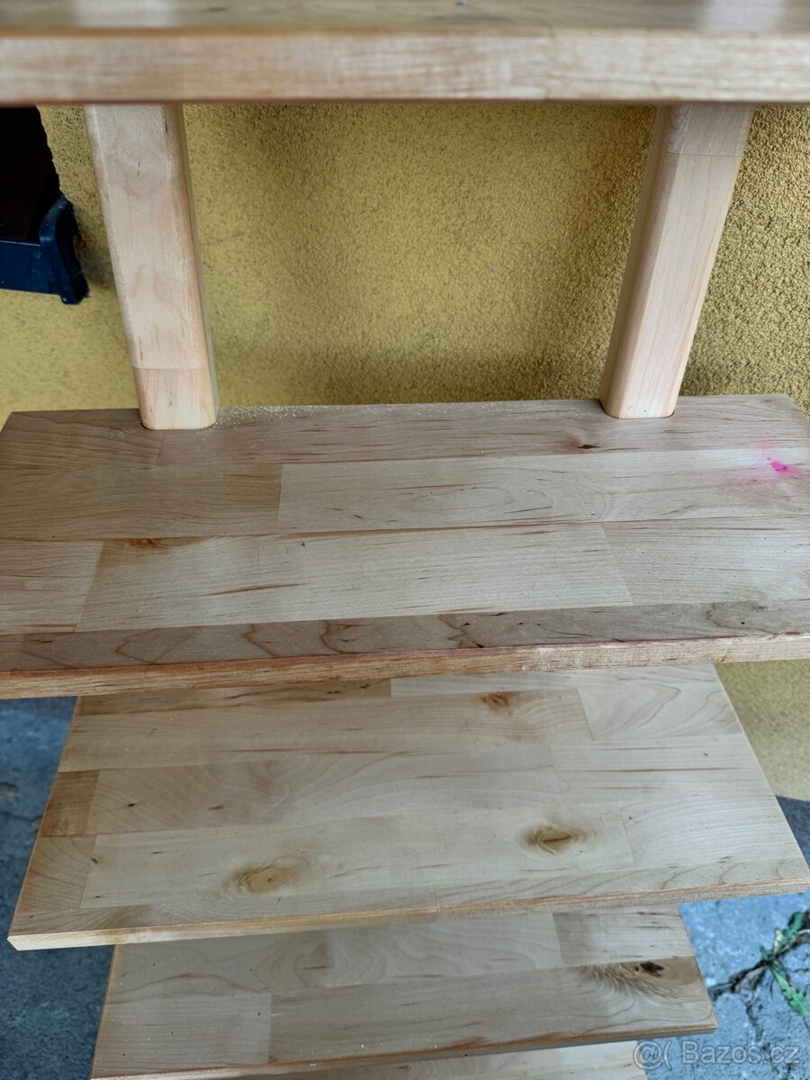 Nástěnný policový regál z masivu , masiv poličky - 2