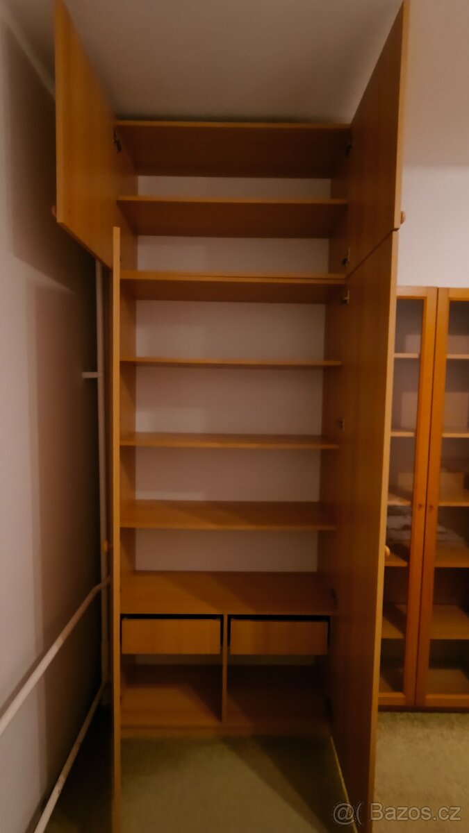 Prodám skříň s nástavcem - lamino buk - 2