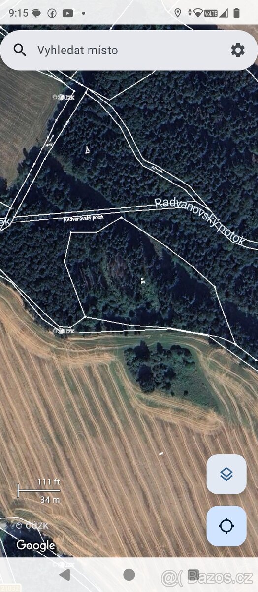 Pozemek ku Radvanov - 2