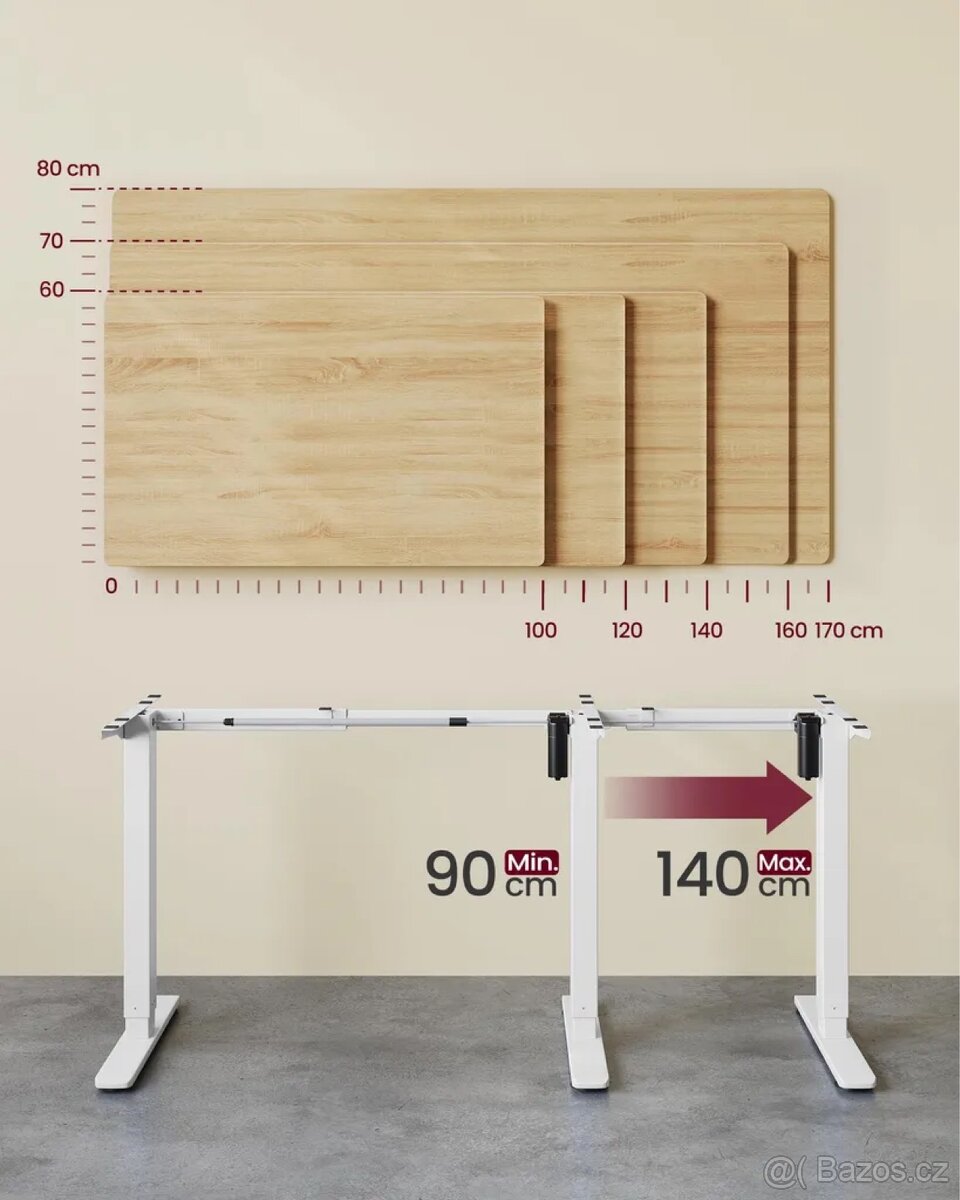 Výškově nastavitelný elektrický stůl - 2