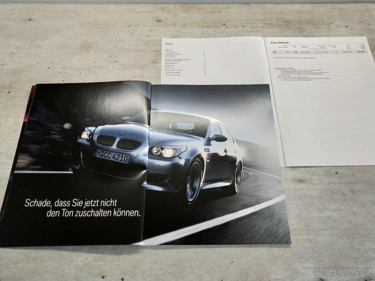 Prospekt BMW M5, M6 Coupé (2005), 84+16 str., motor 5,0 V10 - 2