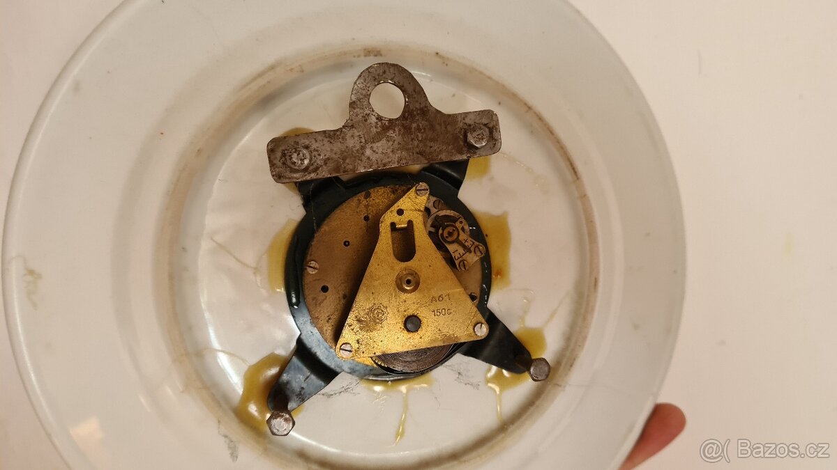 Hodiny, talíř, porcelán, dekorace - 2