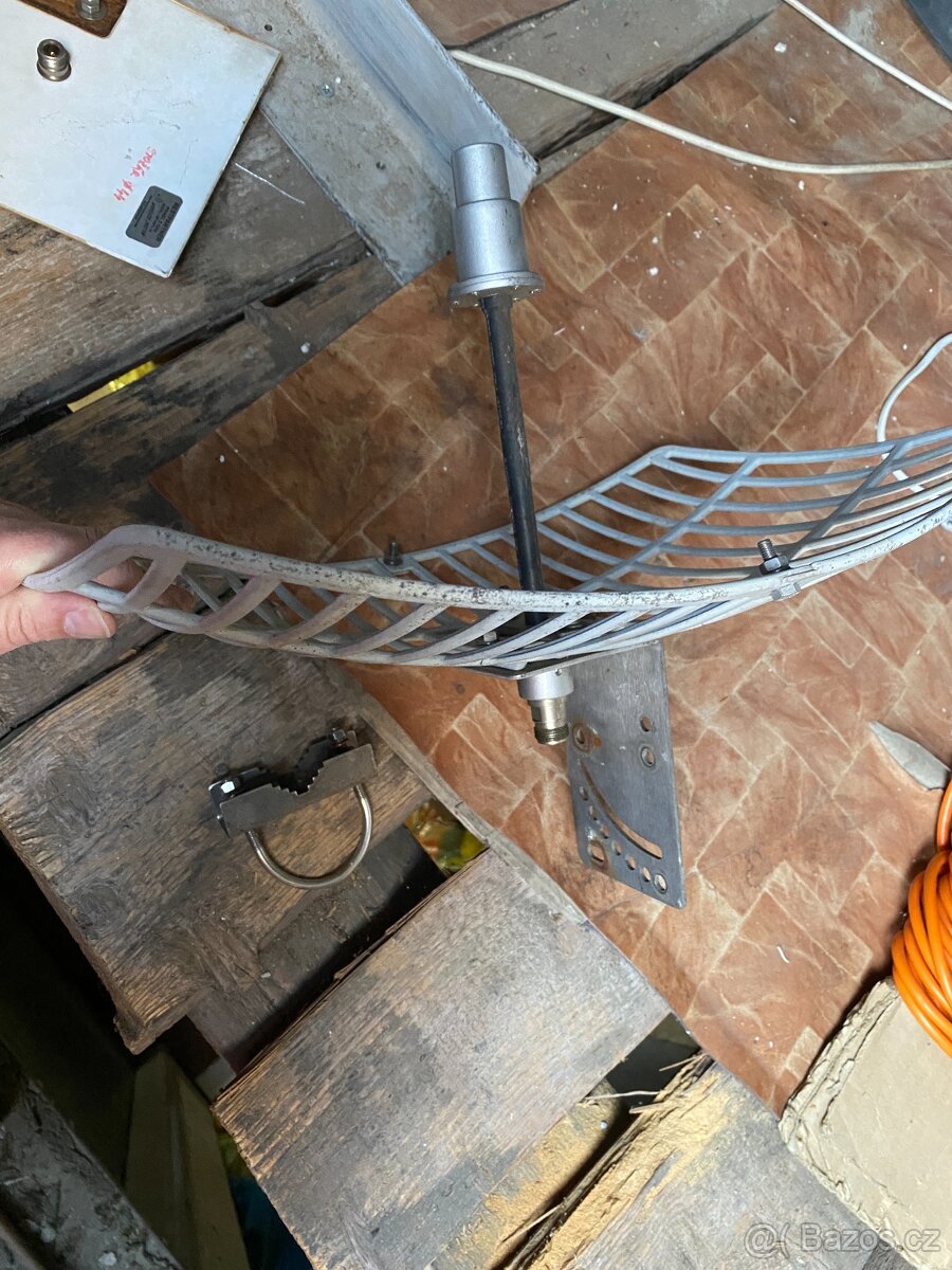 WiFi anténa parabolická, síto 5GHz + kabel RSMA - 2