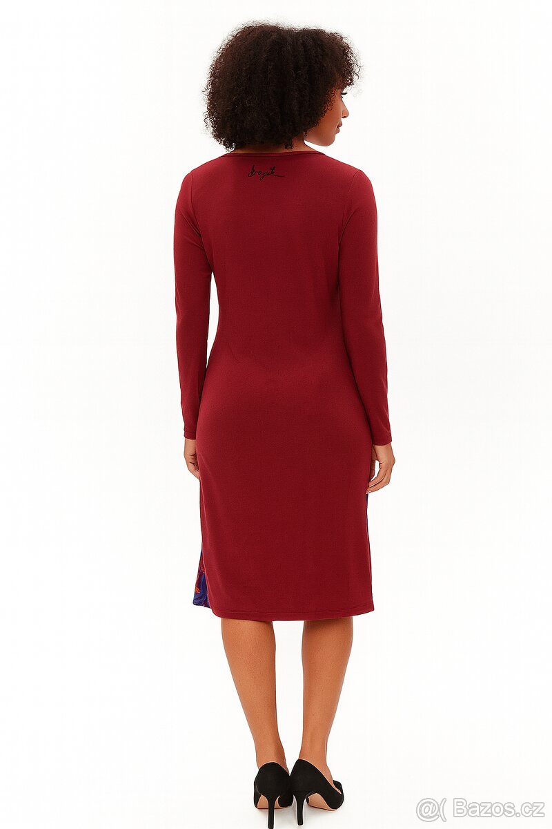 Nové midi šaty s dlouhým rukávem zn.Desigual vel.L - 2