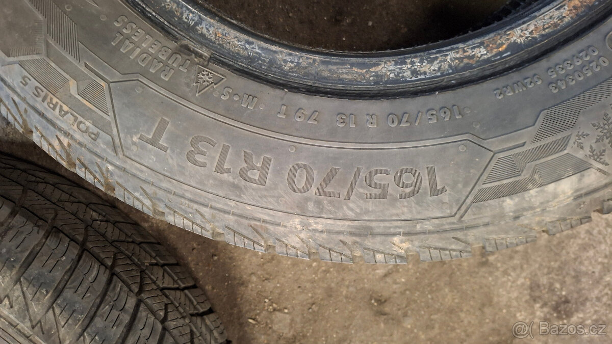 2ks zimních pneu Barum 165/70 R13 - 2
