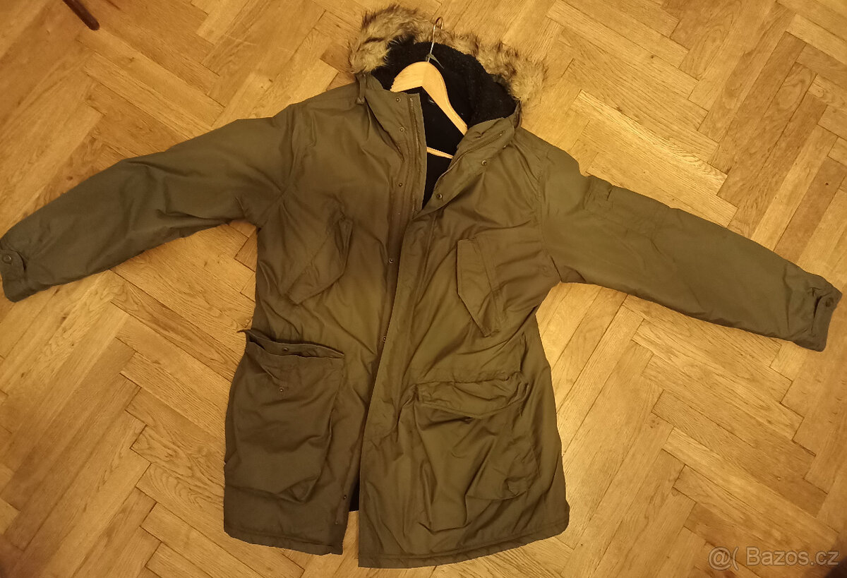 zimní teplá bunda parka zelená L / XL - 2