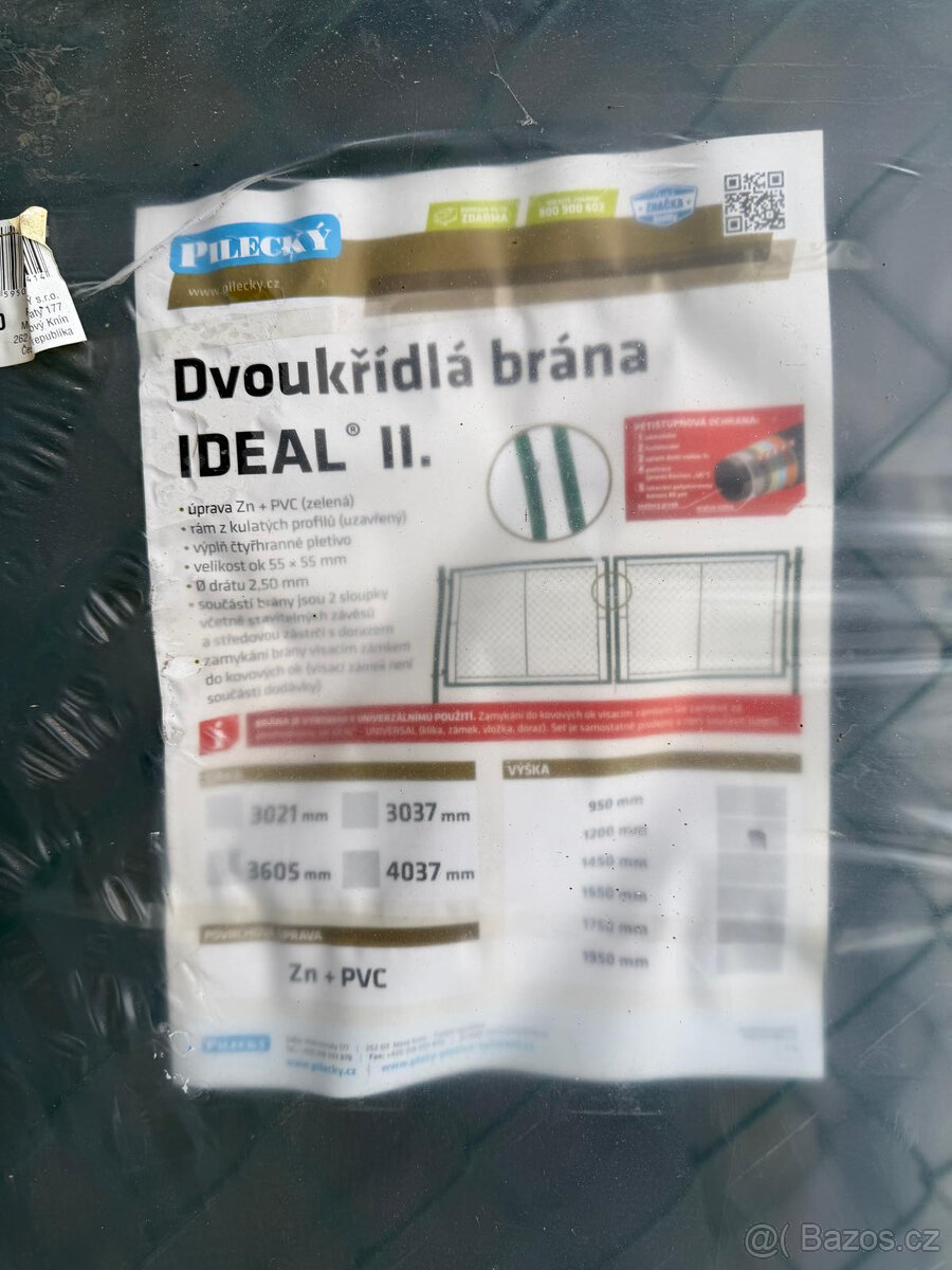 Dvoukřídlá brána IDEAL II nová - 2