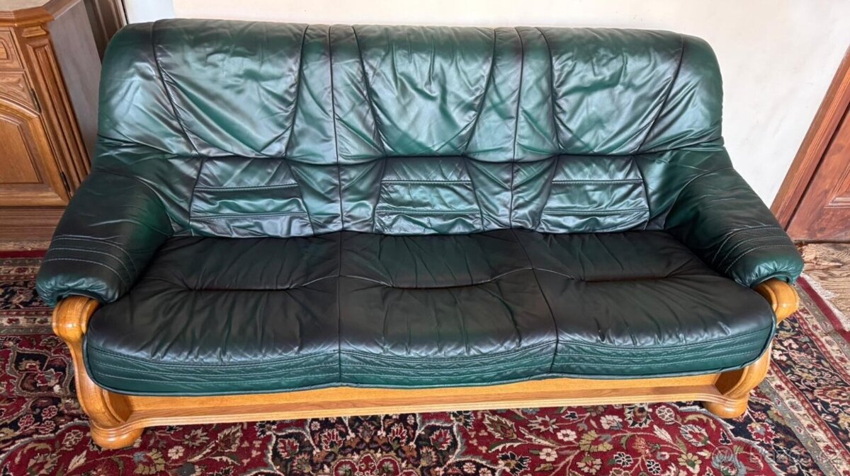 Rustikální kožená sedačka,6086 - 2