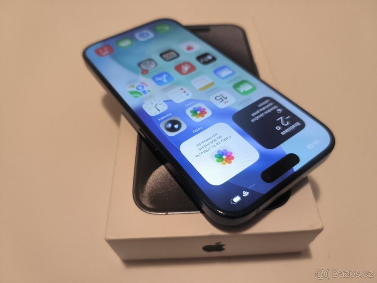 apple iphone 15 PRO 256gb Blue Titanium / Batéria 89% - 2