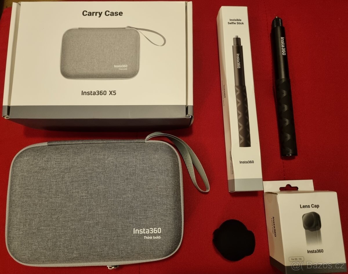 Insta360 X5 příslušenství – selfie tyč, pouzdro, kryt čoček - 2