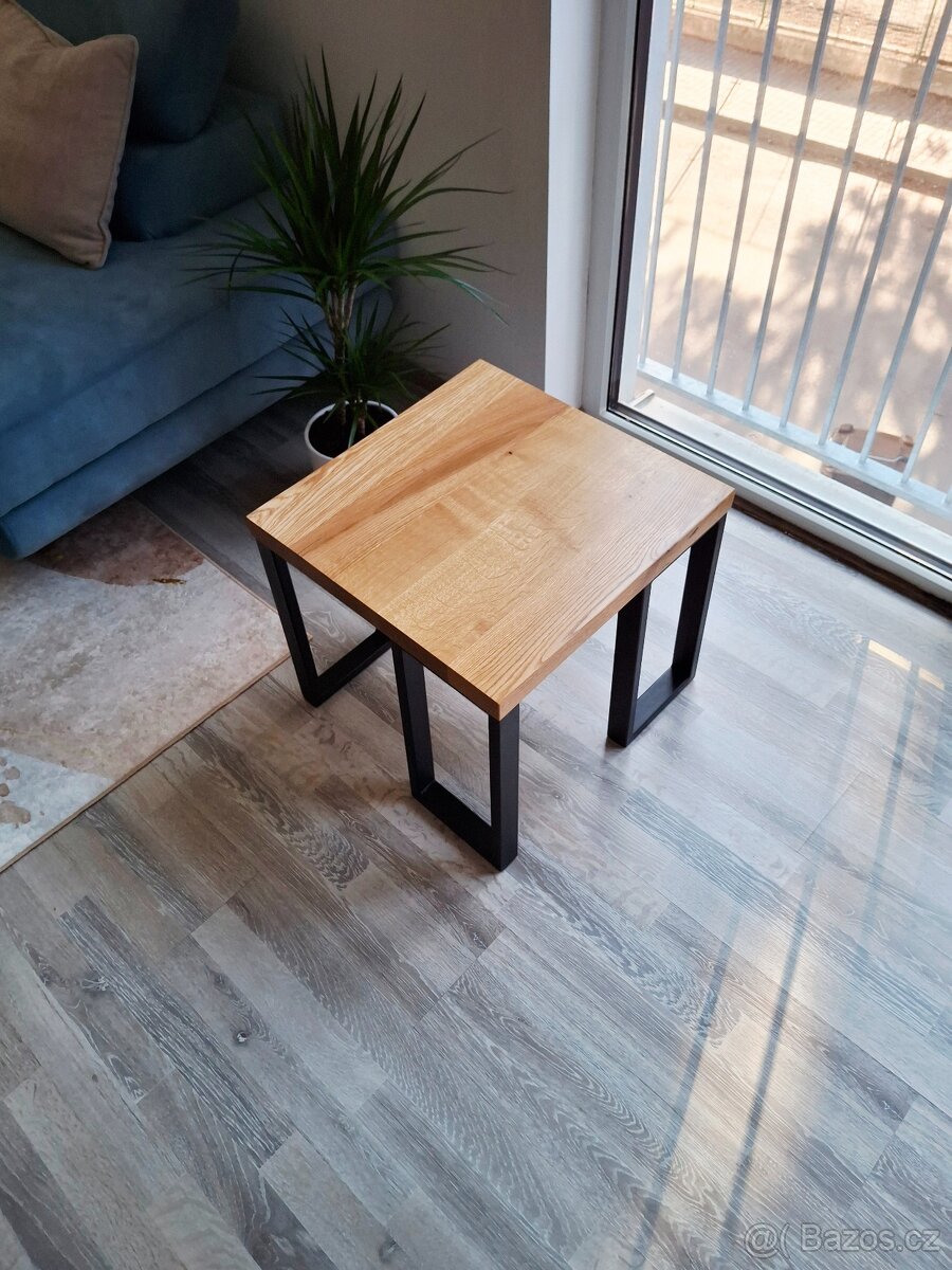 Konferenční stůl, odkládací, dub - 2