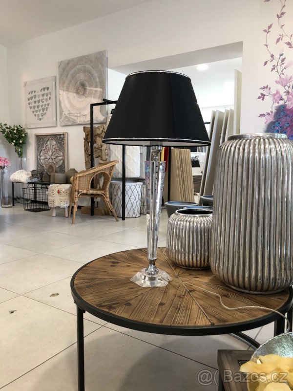 Stolní lampa Kufstein černý klobouk Preciosa - 2