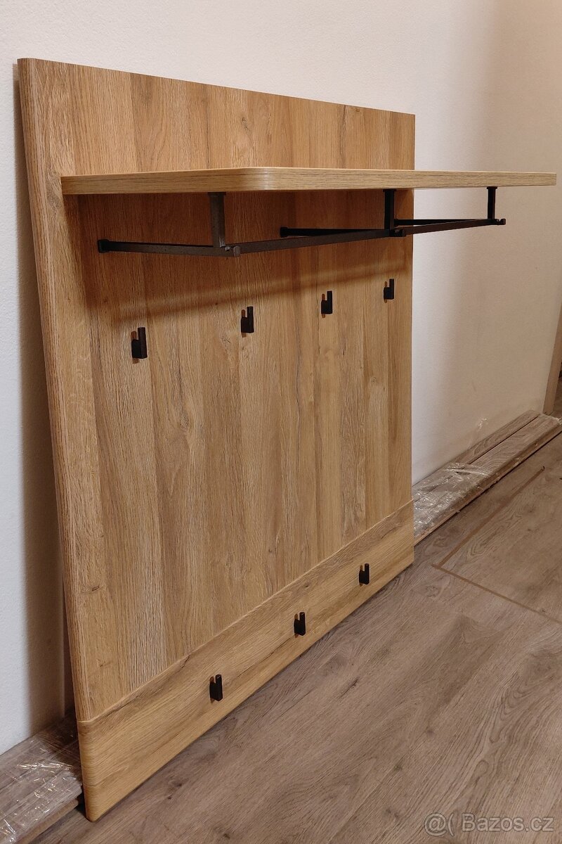 Předsíňový věšák CORTINA - dub tmavý grande - 2