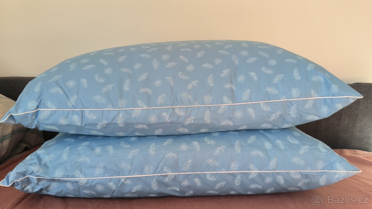 2x nový polštář z husího peří 70×90 cm - 2