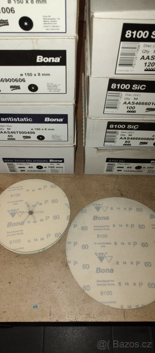 Brusné kotouče Bona na suchý zip - 2