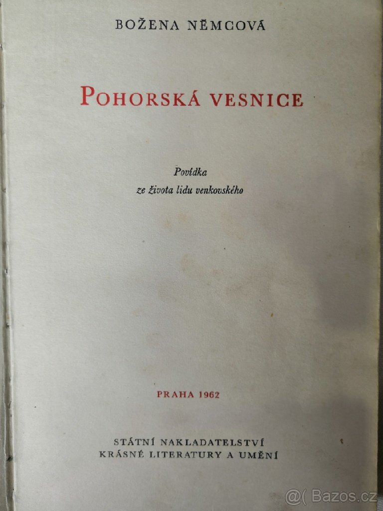 Němcová, Jirásek, Dva světy, Žena válečnho slepce. - 2