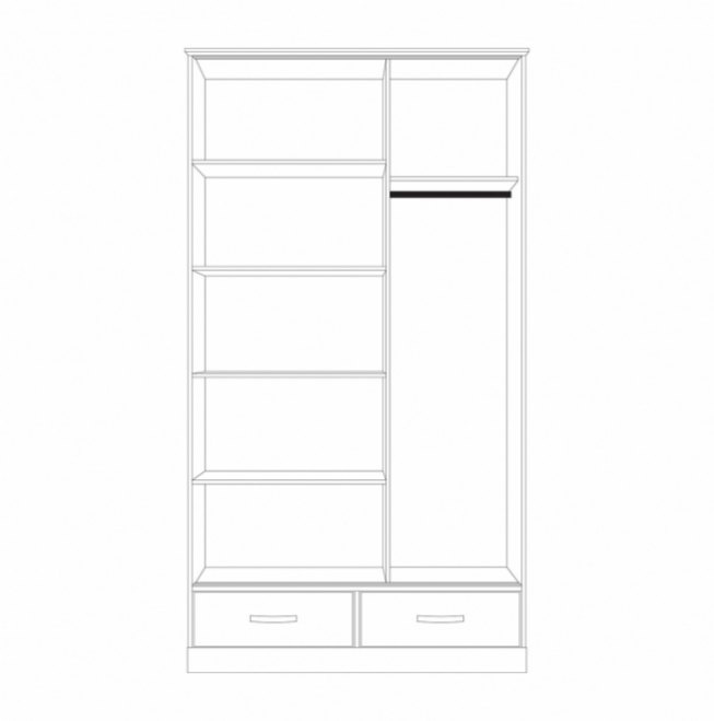 Dřevěná skříň 2dveřová ONIX posuvné dveře - 2