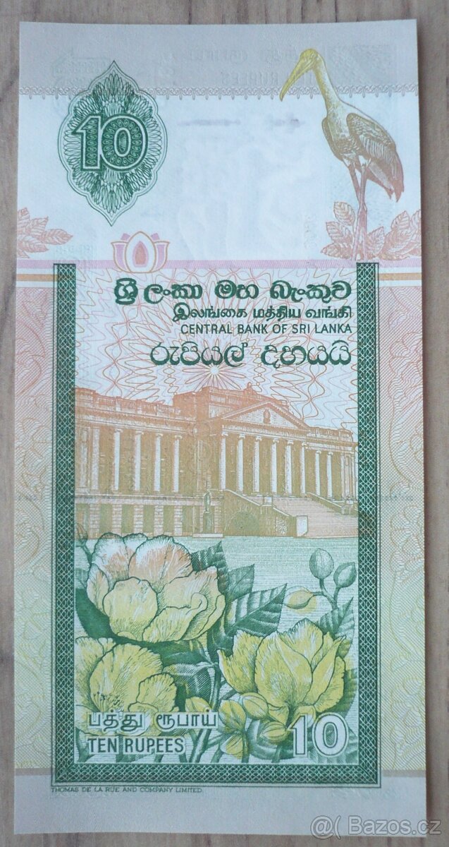 Bankovka, Srí Lanka, 10 rupií, ročník 2006 - 2