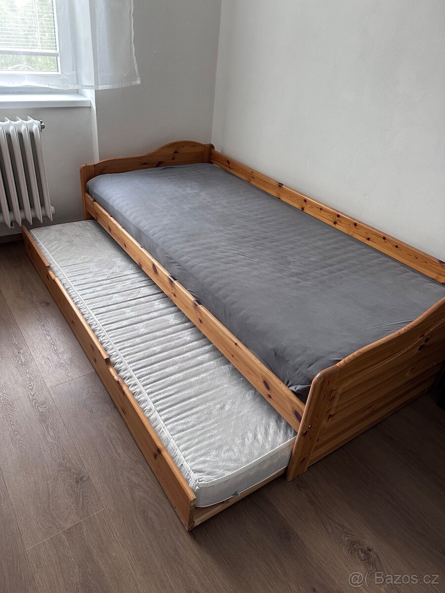 Postel s šuplíkem pro druhou postel 200x90 cm - 2