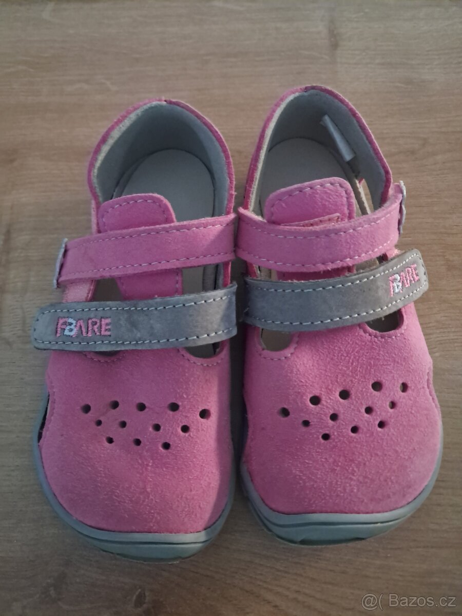 Růžové barefoot sandály Fare Bare vel. 24 - 2
