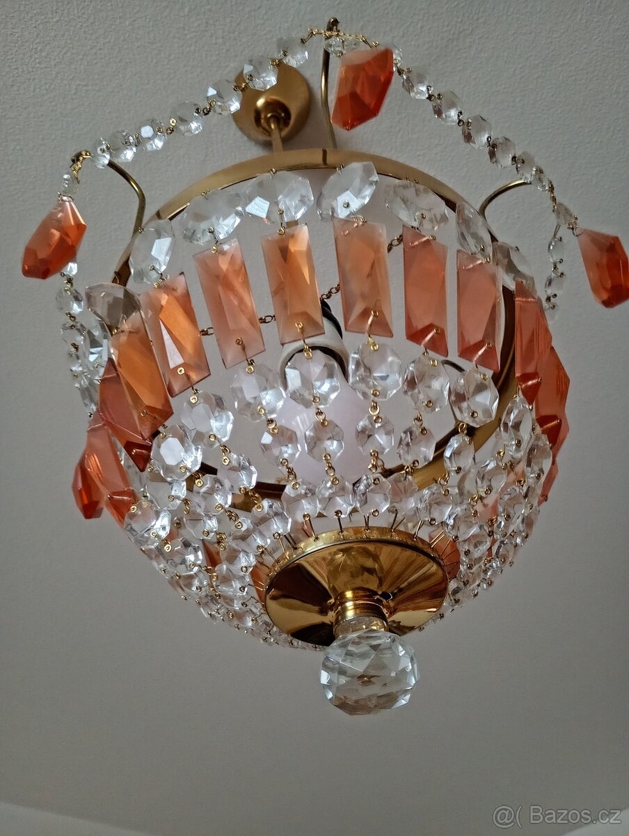 Skleněny křišťálový lustr - 2
