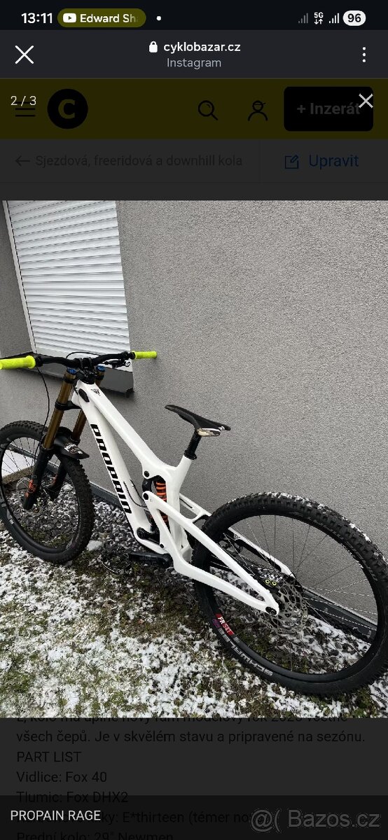 Propain rage cf 2024 - nový rám - 2